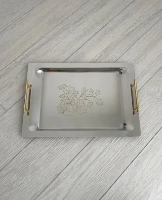 Vassoio 45x31,5 Metallo Oro/Argento