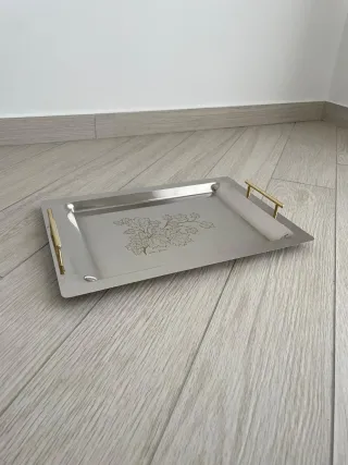 Vassoio 45x31,5 Metallo Oro/Argento