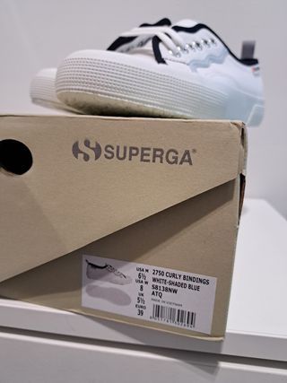 Superga Tela Bianca Tg. 39 Nuove