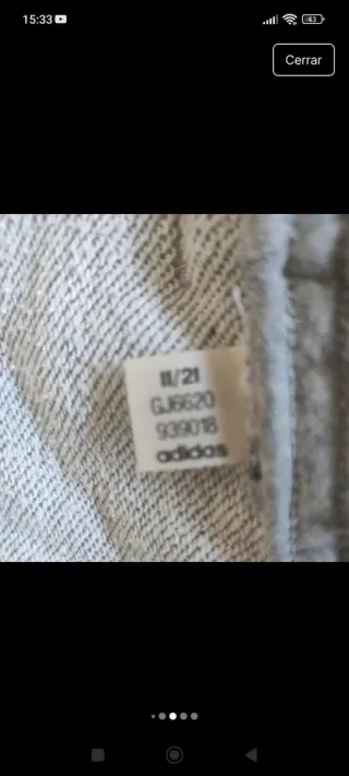 Pantalón corto Adidas niño gris