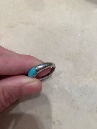 Anillo Plata Turquesa y Diamantes