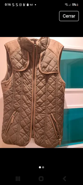 Chaleco acolchado verde oliva