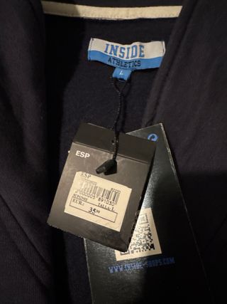 Chaqueta Sudadera Azul con Cierre de Toga