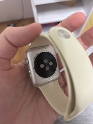 Apple Watch Plata Correa Beige