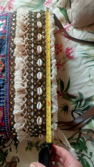 Bolso Capazo Boho con Flecos y Plumas