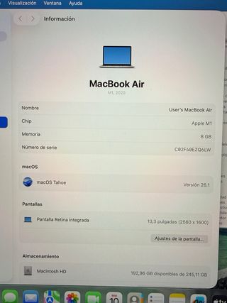 MacBook Air 13 2020 M1