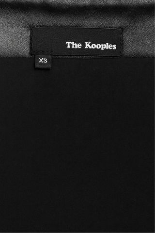 The Kooples Falda negra piel cremalleras