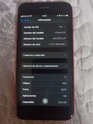 iPhone SE 2ª Gen 2020 Rojo 256GB