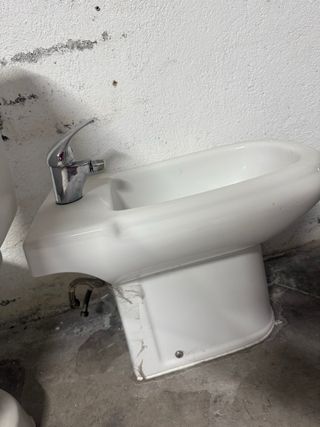 Conjunto Inodoro y Lavabo Cerámica Blanco