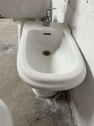 Conjunto Inodoro y Lavabo Cerámica Blanco