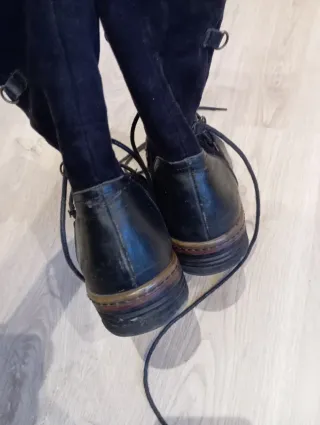 Botines negros de terciopelo