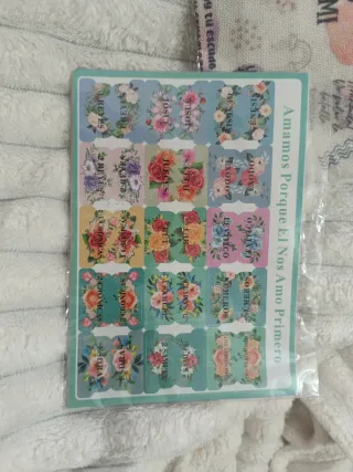 Neceser con frases bíblicas y pegatinas