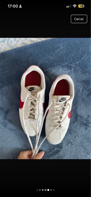 Nike Cortez Leather OG Blancas Rojas Talla 36