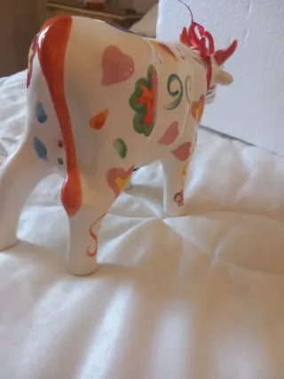 Mucca decorativa Brandani in ceramica