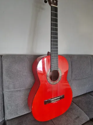 Guitarra Flamenca Roja Francisco Molina