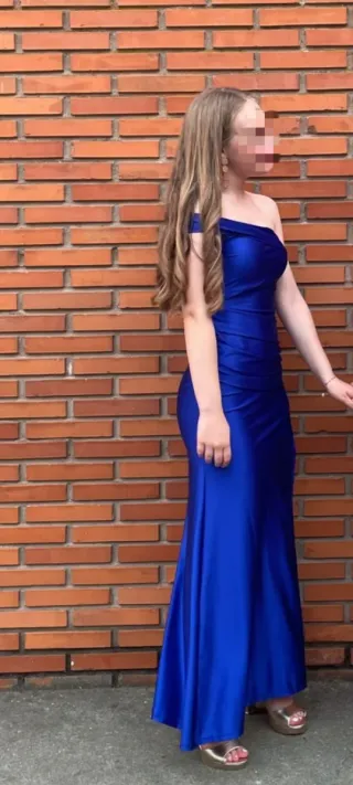 Vestido asimétrico azul Sorellas The Brand