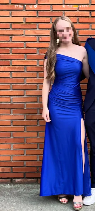 Vestido asimétrico azul Sorellas The Brand