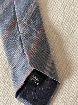 Corbata Hermes Seda 55% y Algodón 45% Rayas