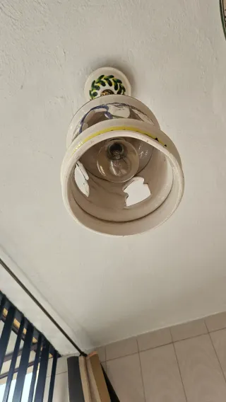 Lámpara de techo cerámica terraza