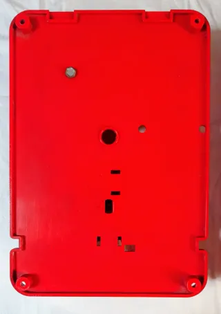 Sirena de fuego exterior roja