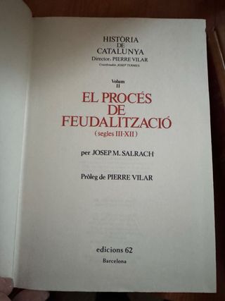 Història de Catalunya dirigida por Pierre Vilar