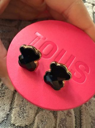 Pendientes Oso Tous Negro y Dorado