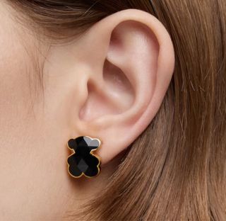 Pendientes Oso Tous Negro y Dorado