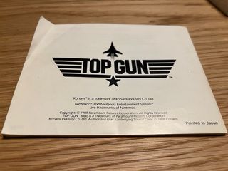 Top Gun NES - Completo: Caja + Manual + Corcho PAL