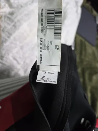 Neopreno Natación Nabaiji Negro/Rojo