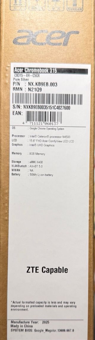 Acer Chromebook 315 Nuevo