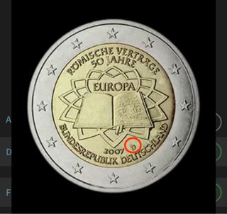 Moneda 2 Euros Alemania 2007