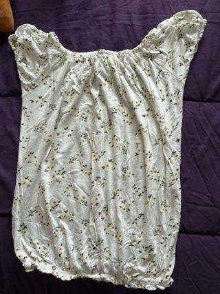 Blusa blanca flores amarillas T36/38