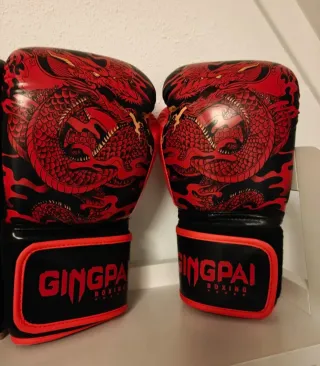 Guantes de Boxeo GINGPAI Dragón Rojo