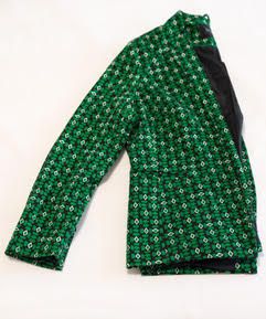 Americana verde estampada