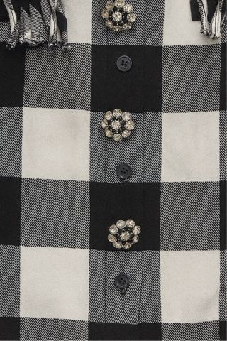 Nuevo con etiqueta Vestido camisero cuadros byn