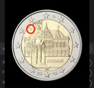 Moneda Alemana 2 Euros Bremen 2010