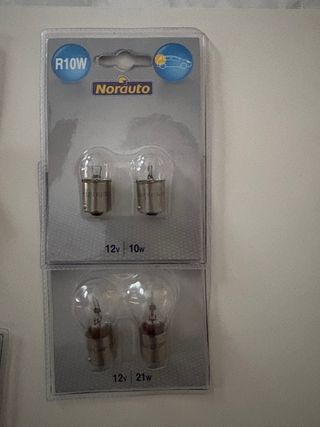 Pack 2 Bombillas Coche 12V 10W y 21W