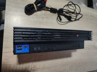 Consola PS2 FAT Negra + Cables + Memory Card LEER