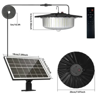 2 Lámparas Solares 396 LED Colgantes