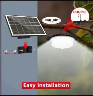 2 Lámparas Solares 396 LED Colgantes