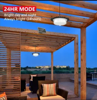 2 Lámparas Solares 396 LED Colgantes