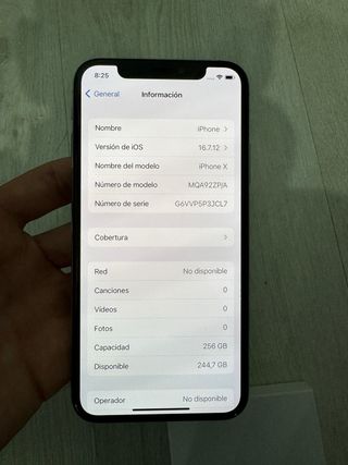iPhone X 256GB Plata
