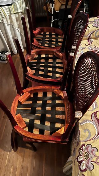 Sillas Caoba Estilo Luis XV