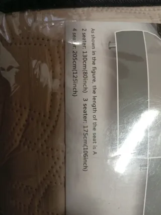 Funda sofá chaise longue beige