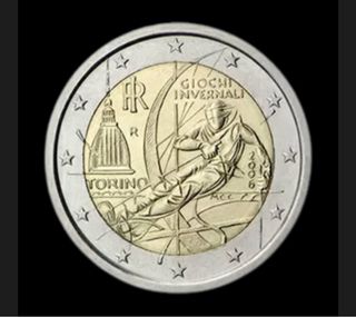 Moneda 2 Euros Italia Torino 2006 Invierno