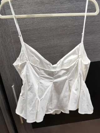 Blusa Peplum Blanca Talla XL