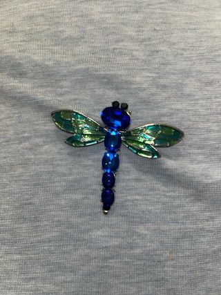 Aguja solapa libélula azul y verde