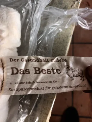 Alfombra Piel Cordero Virgen Beige/Blanco