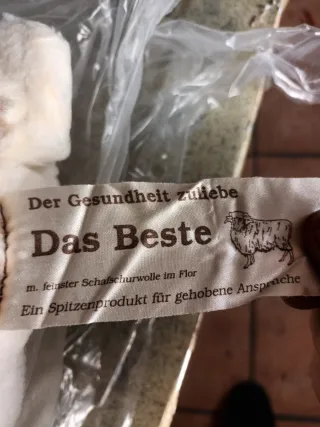 Alfombra Piel Cordero Virgen Beige/Blanco