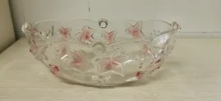 Centro tavola in vetro decorato